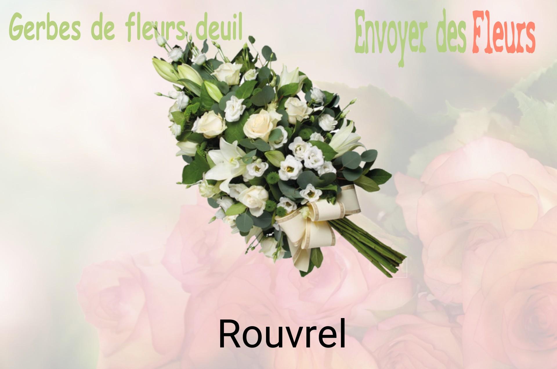 Gerbe de fleurs de deuil livrée à Rouvrel
